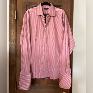 Ted Baker Pink Dress Shirt Button Front Size 5 / XL Cotton